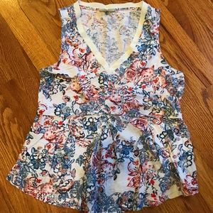 Anthropologie sleeveless peplum tank